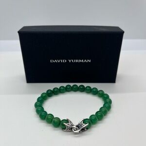 David Yurman Green Onyx Spiritual bead bracelet 8mm